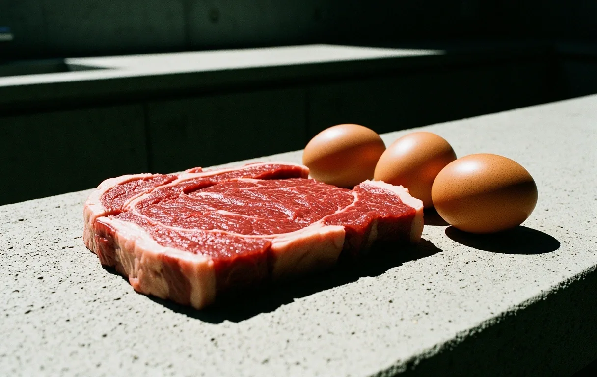 Nutritional raw prep on industrial surface